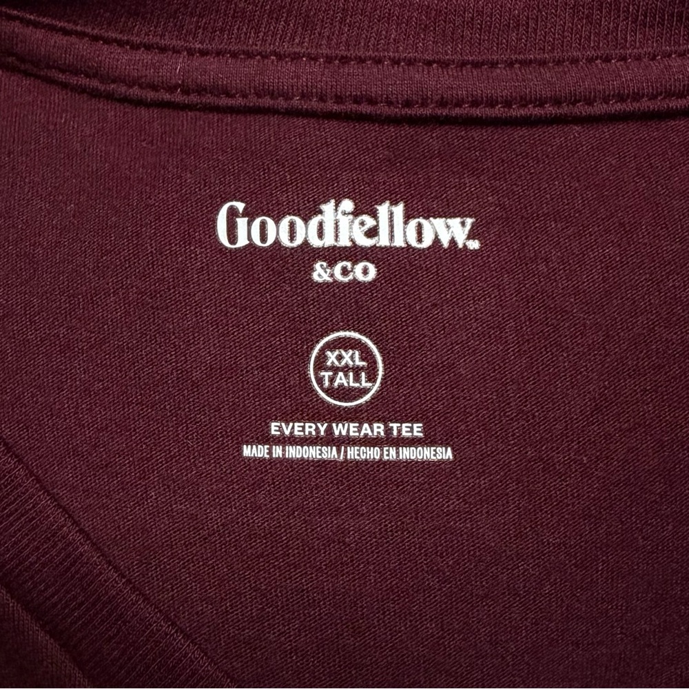 Goodfellow V-Neck Short Sleeve Big & Tall Every Wear T-Shirt - Picture 5 of 7